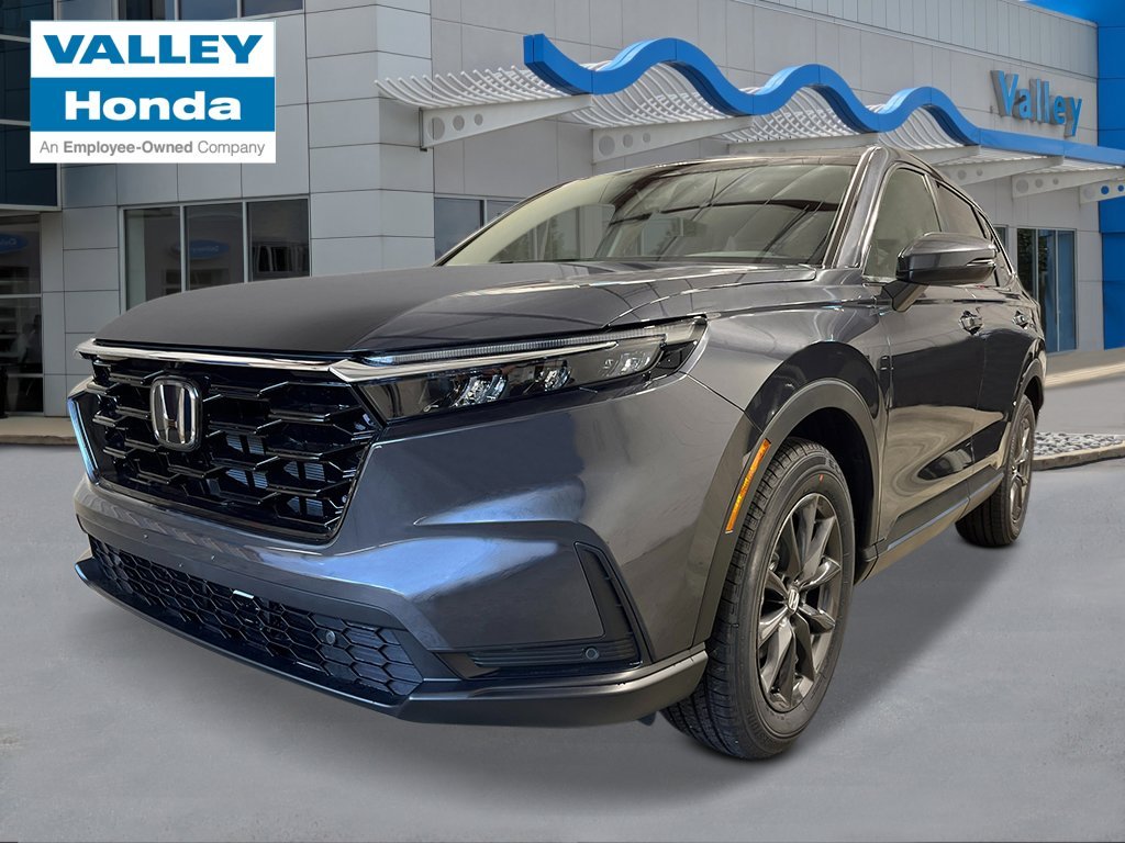 2026 Honda CR-V EX-L in Meteorite Gray Metallic — front three-quarter view