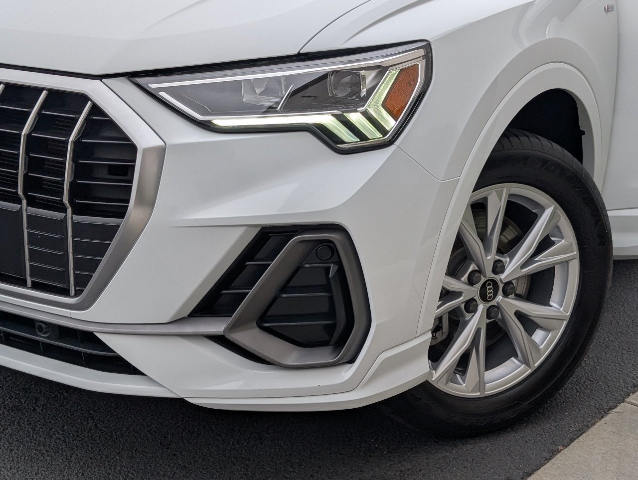 Used 2023 Glacier White Metallic Audi Premium Plus image 2
