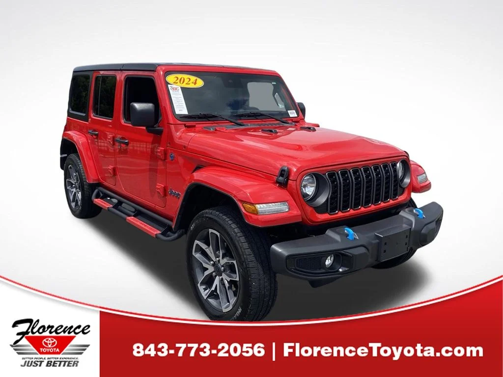 Used 2024 Red Jeep Sport S 4xe image 1