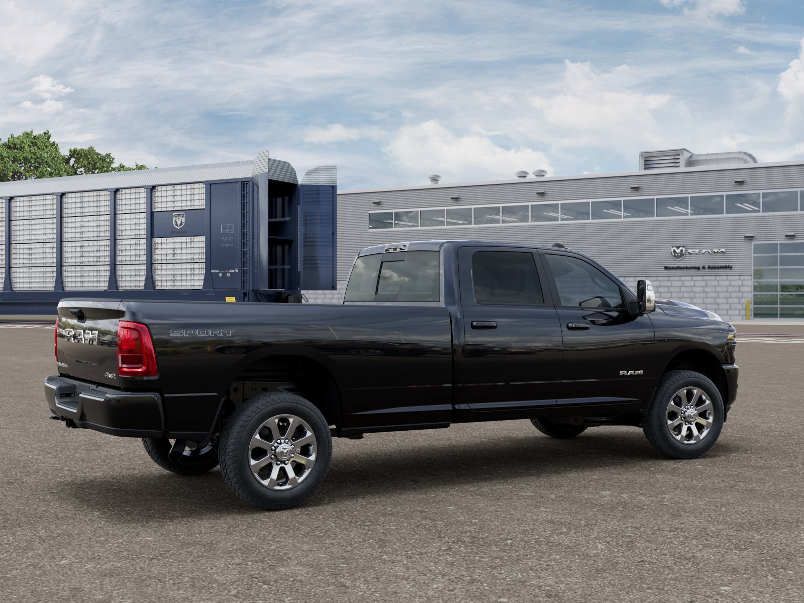 New 2026 Diamond Black Crystal Pearl-Coat Exterior Paint RAM LARAMIE image 4