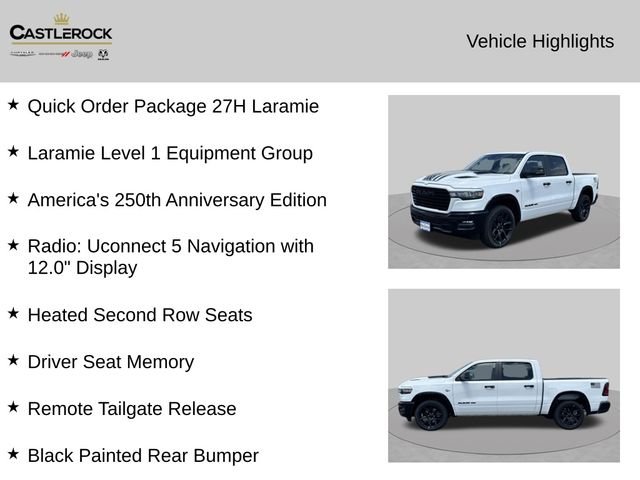 New 2026 Bright White Clear-Coat Exterior Paint RAM Laramie image 2