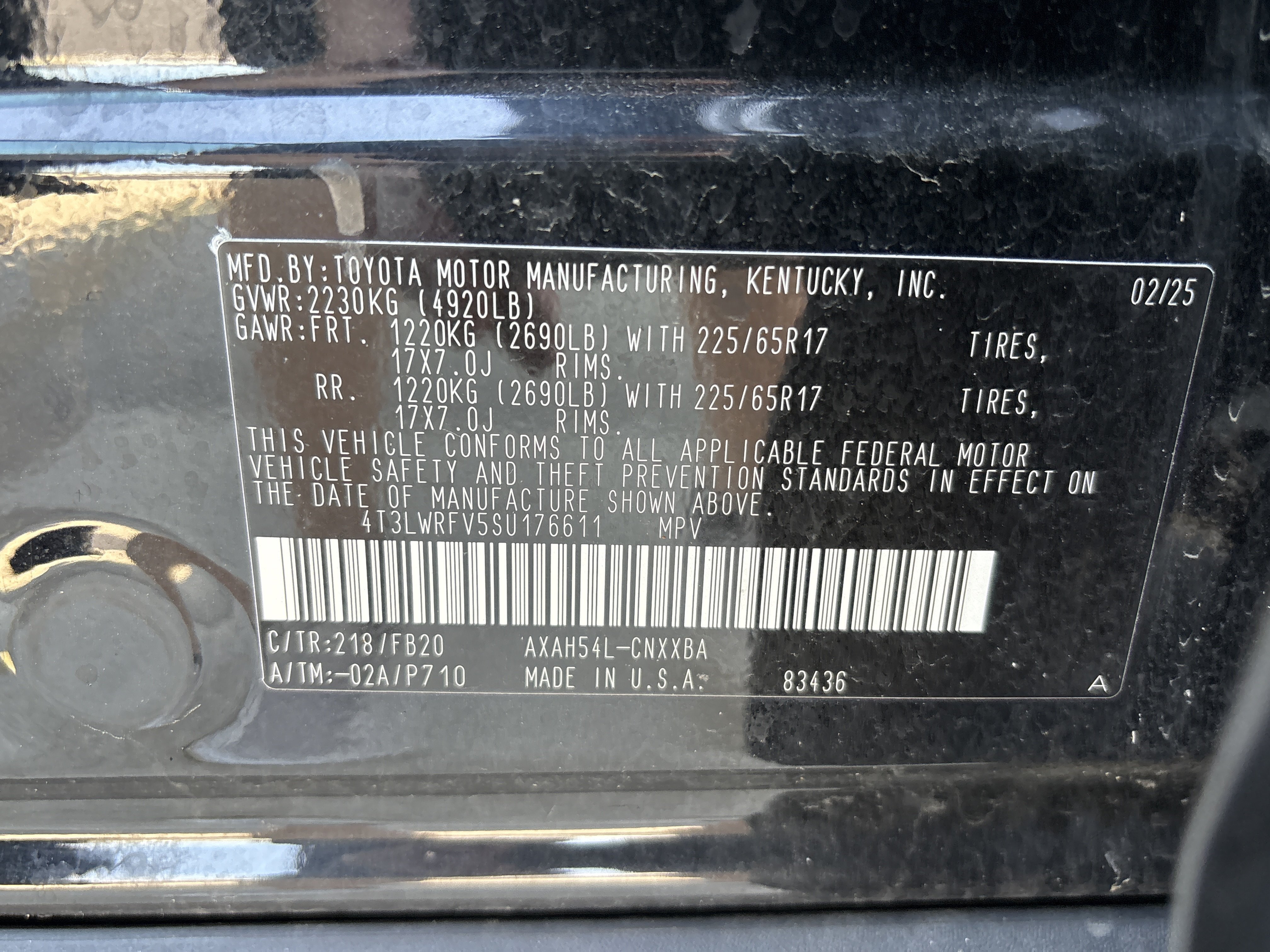 Used 2025 Midnight Black Metallic Toyota Hybrid LE image 5