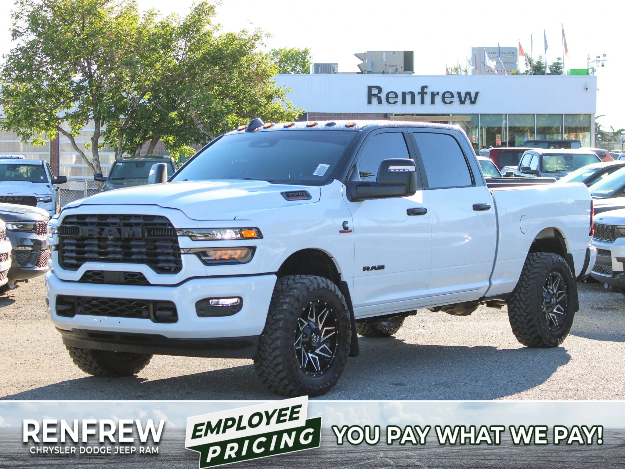 New 2026 White RAM Big Horn*, 35 Inch Tires, 20 Inch Toyos image 1