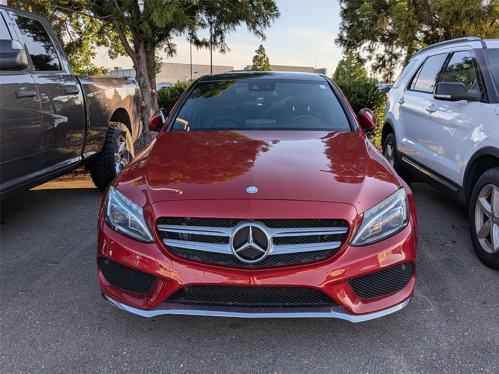 Used 2017 designo Cardinal Red Metallic Mercedes-Benz C 300 image 1