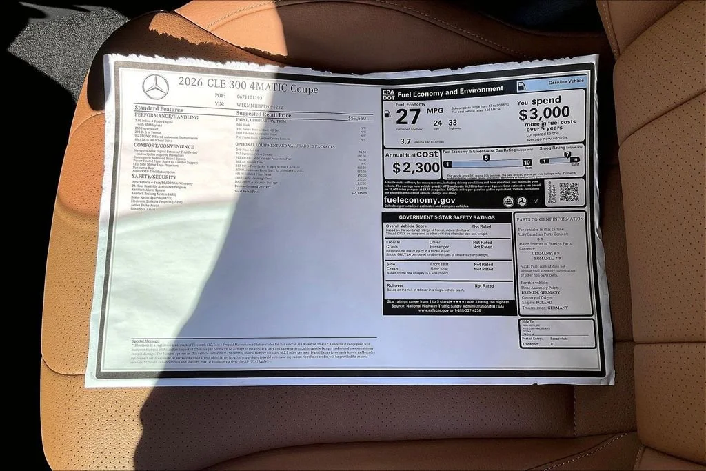 New 2026 Black Mercedes-Benz CLE 300 image 32