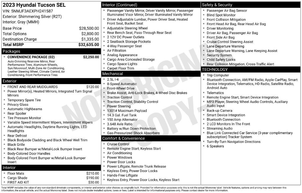 Used 2023 Silver Hyundai SEL image 22