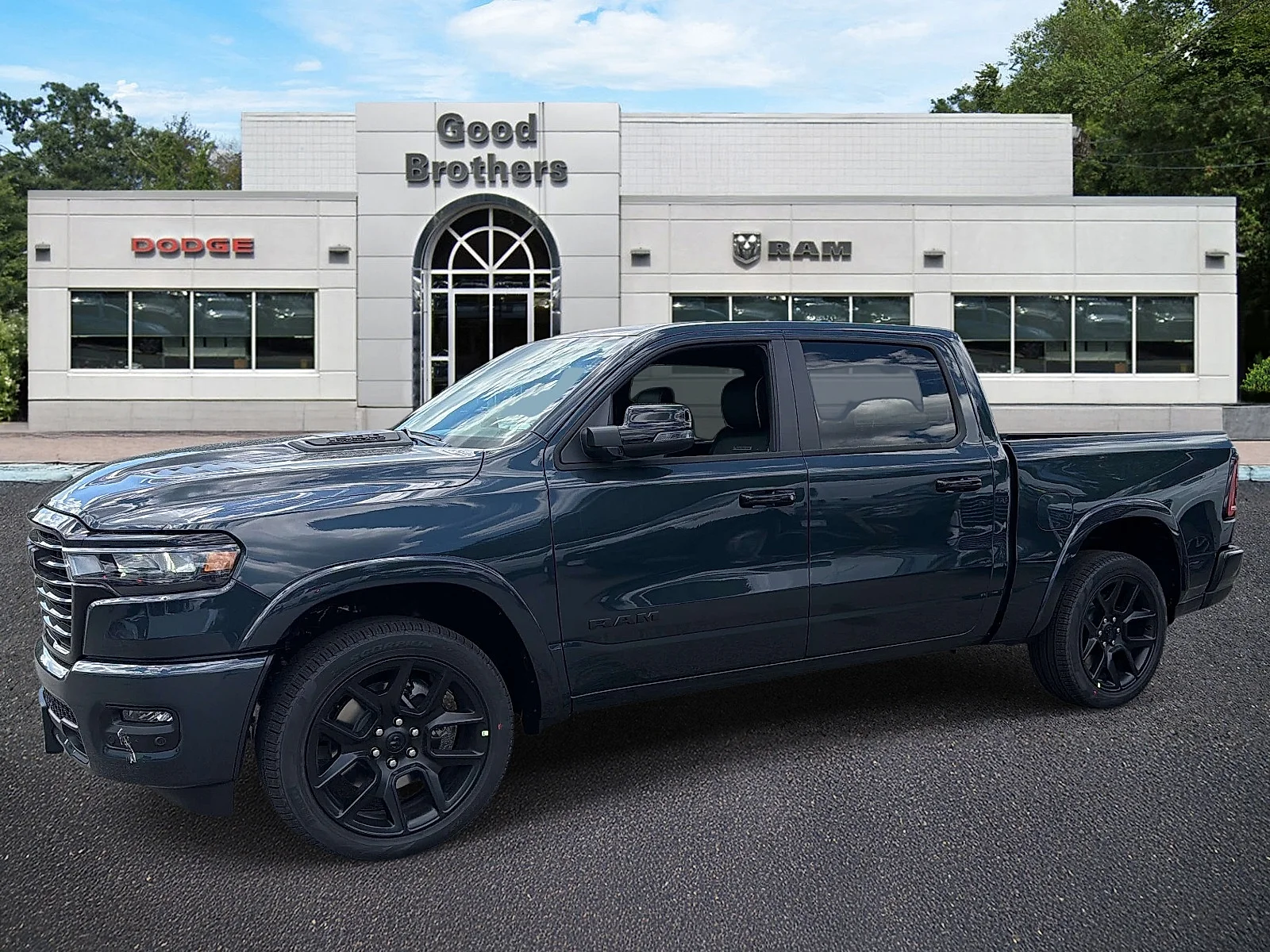 New 2026 Forged Blue Metallic Exterior Paint RAM Laramie Crew Cab 4x4 5