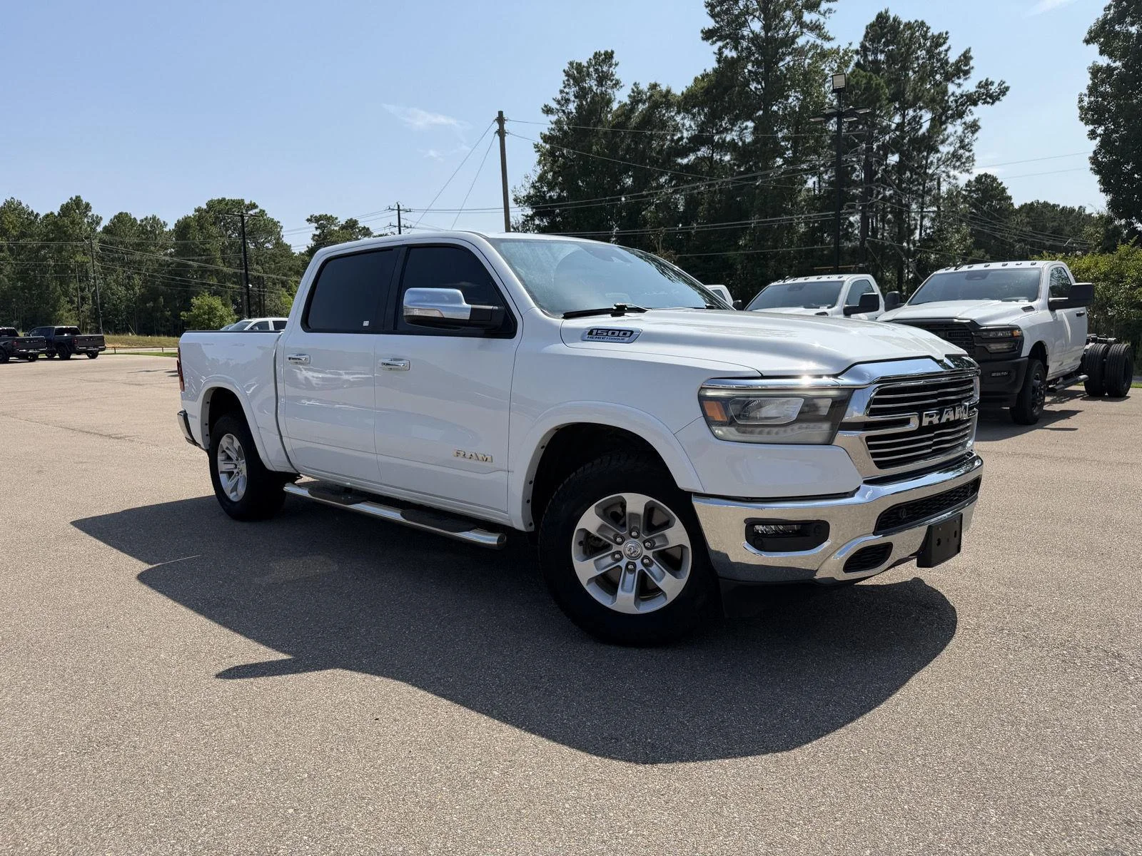 Used 2022 Bright White Clearcoat Ram Laramie image 3