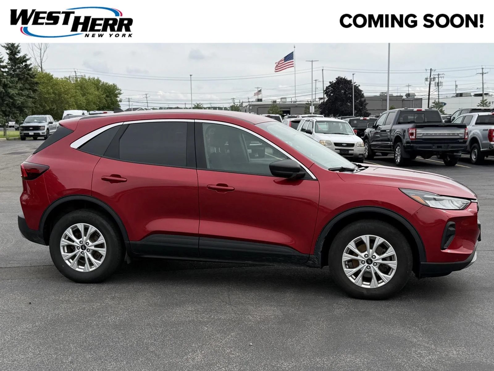 Used 2023 Rapid Red Metallic Tinted Clearcoat Ford Active image 1