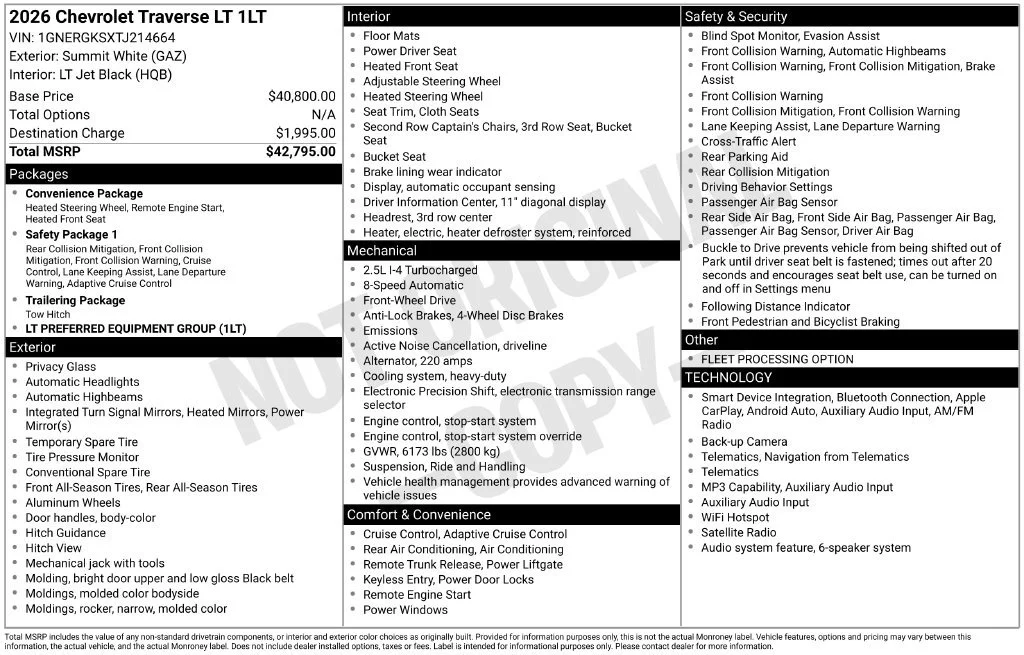 Used 2026 Summit White Chevrolet LT image 5