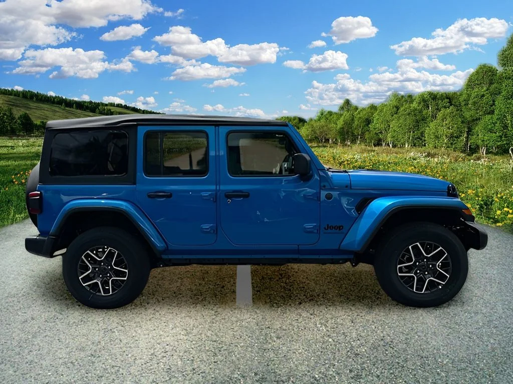 New 2025 Hydro Blue Pearl-Coat Exterior Paint Jeep Sahara image 3
