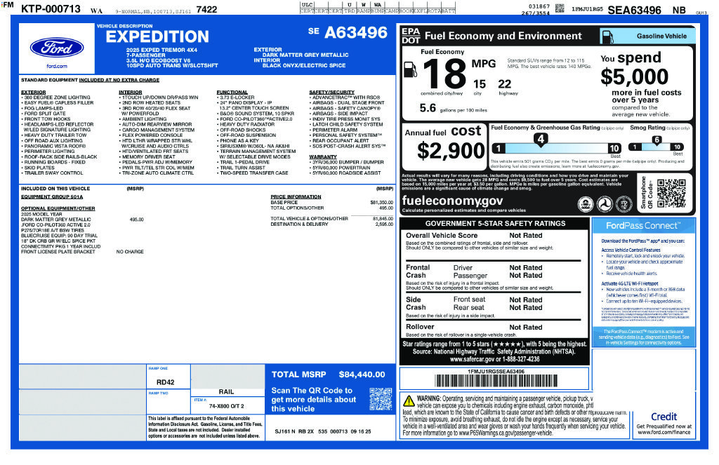 Certified Used 2025 Gray Ford Tremor image 27