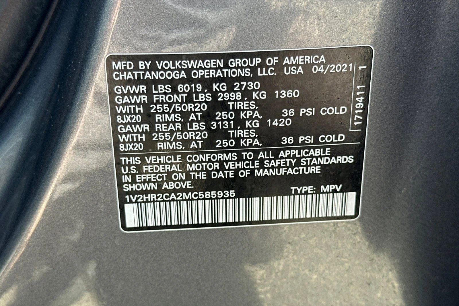 Used 2021 Gray Volkswagen 3.6L V6 SE w/Technology image 30