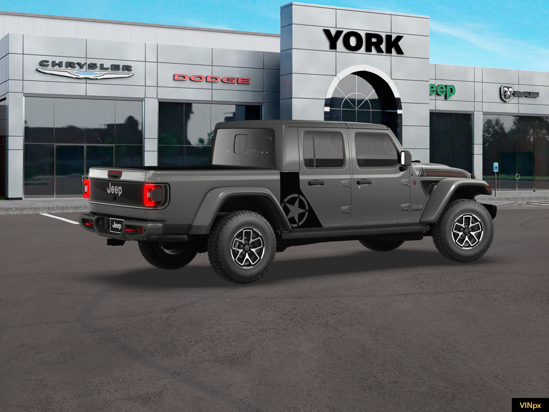 New 2026 Granite Crystal Metallic Clear-Coat Exterior Paint Jeep Rubicon X image 8