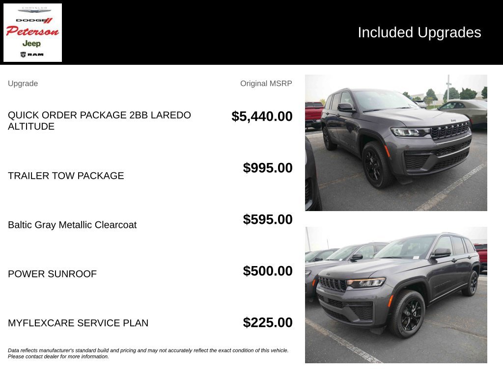 New 2026 Baltic Gray Metallic Clear-Coat Exterior Paint Jeep Laredo image 13
