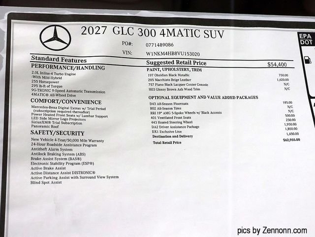 New 2027 Obsidian Black Metallic Mercedes-Benz GLC 300 image 26