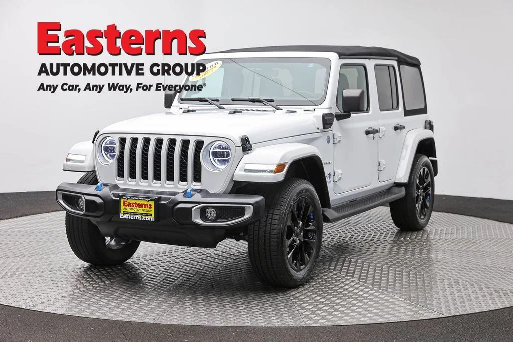 Used 2022 White Jeep Unlimited Sahara 4xe image 1