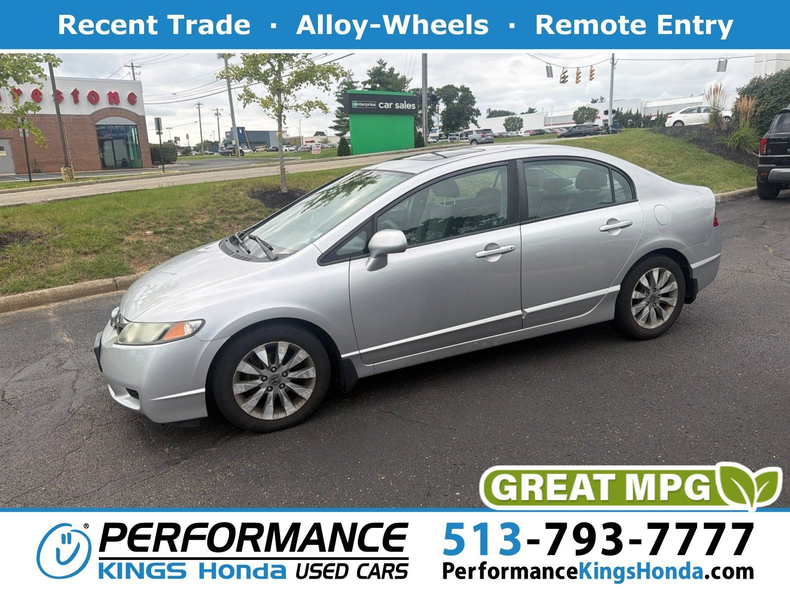 Used 2011 Alabaster Silver Metallic Honda EX image 1