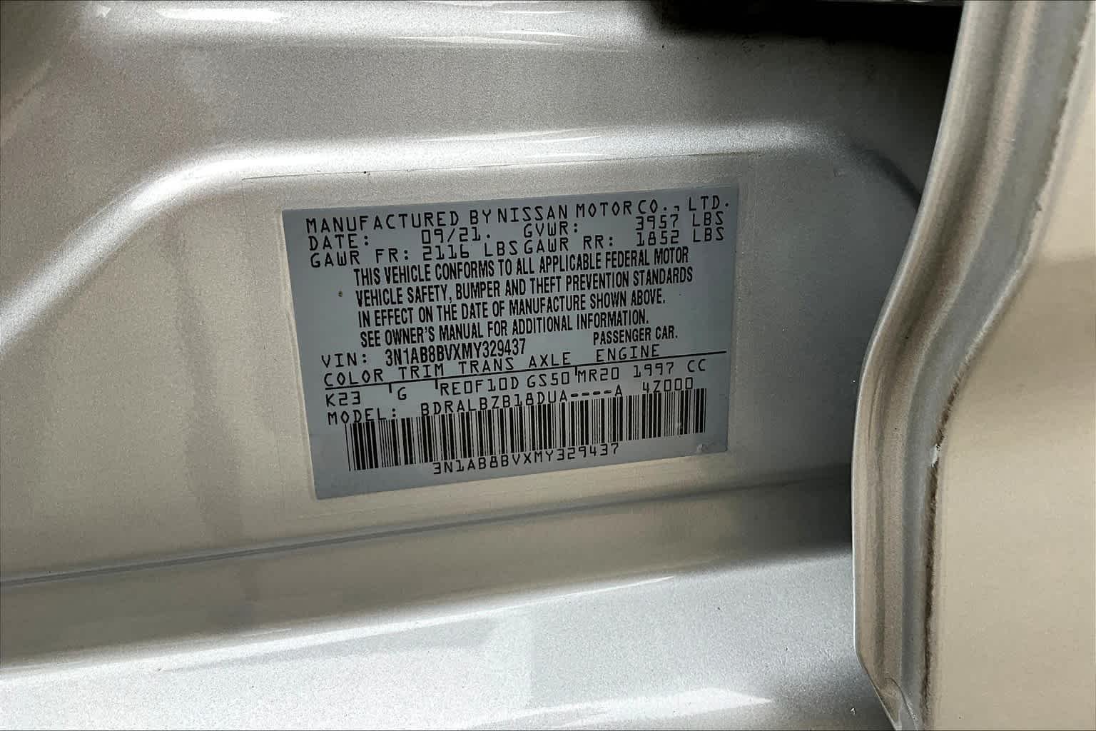 Used 2021 Brilliant Silver Metallic Nissan S image 35