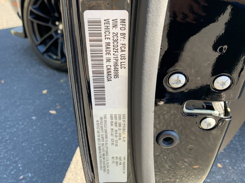 Used 2023 Pitch Black Clearcoat Dodge R/T Scat Pack Widebody image 45