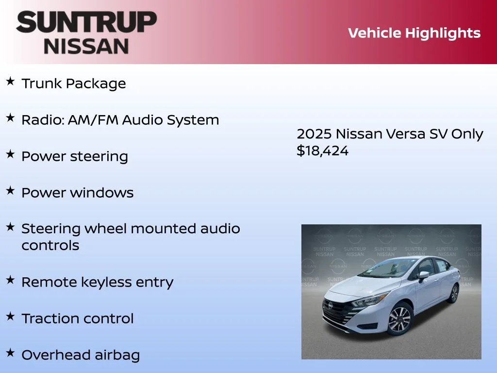 2025 Nissan Versa Sedan SV - Photo 8