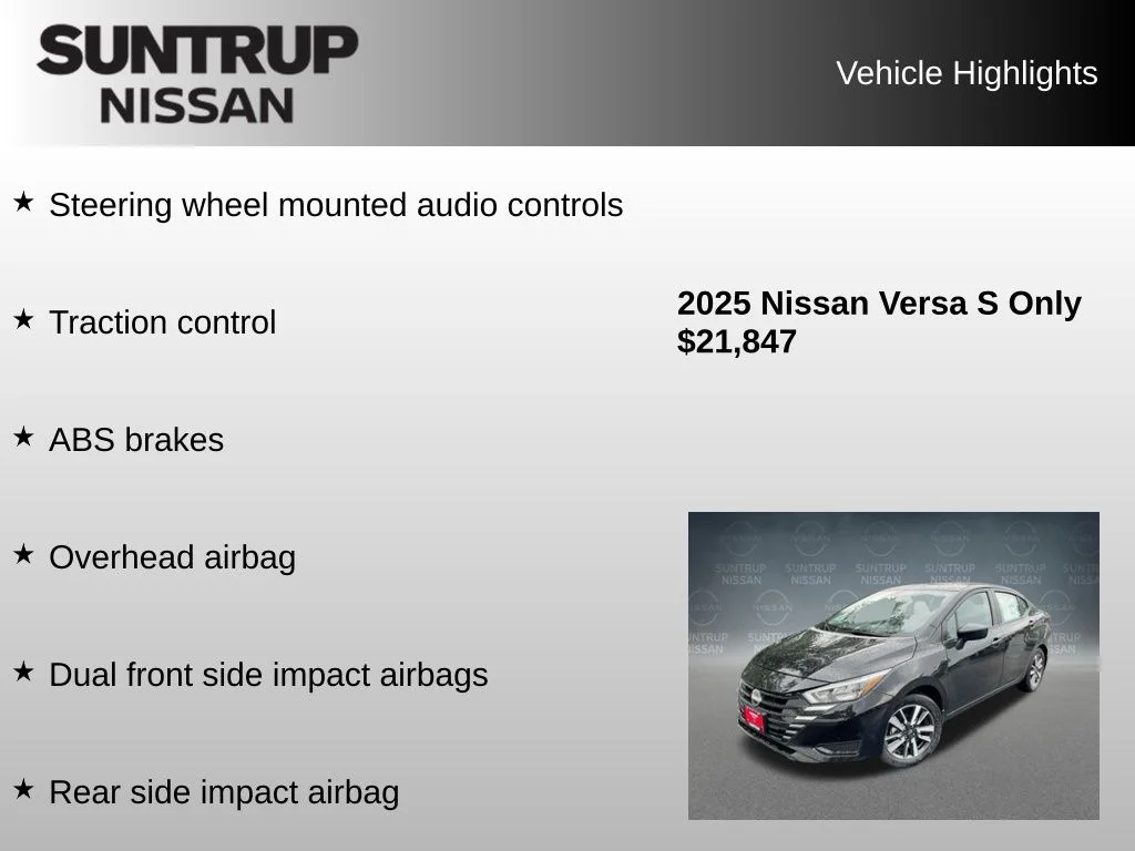 2025 Nissan Versa Sedan S - Photo 16