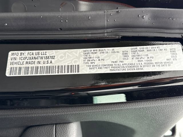 New 2026 Black Clearcoat Jeep Sport S image 18