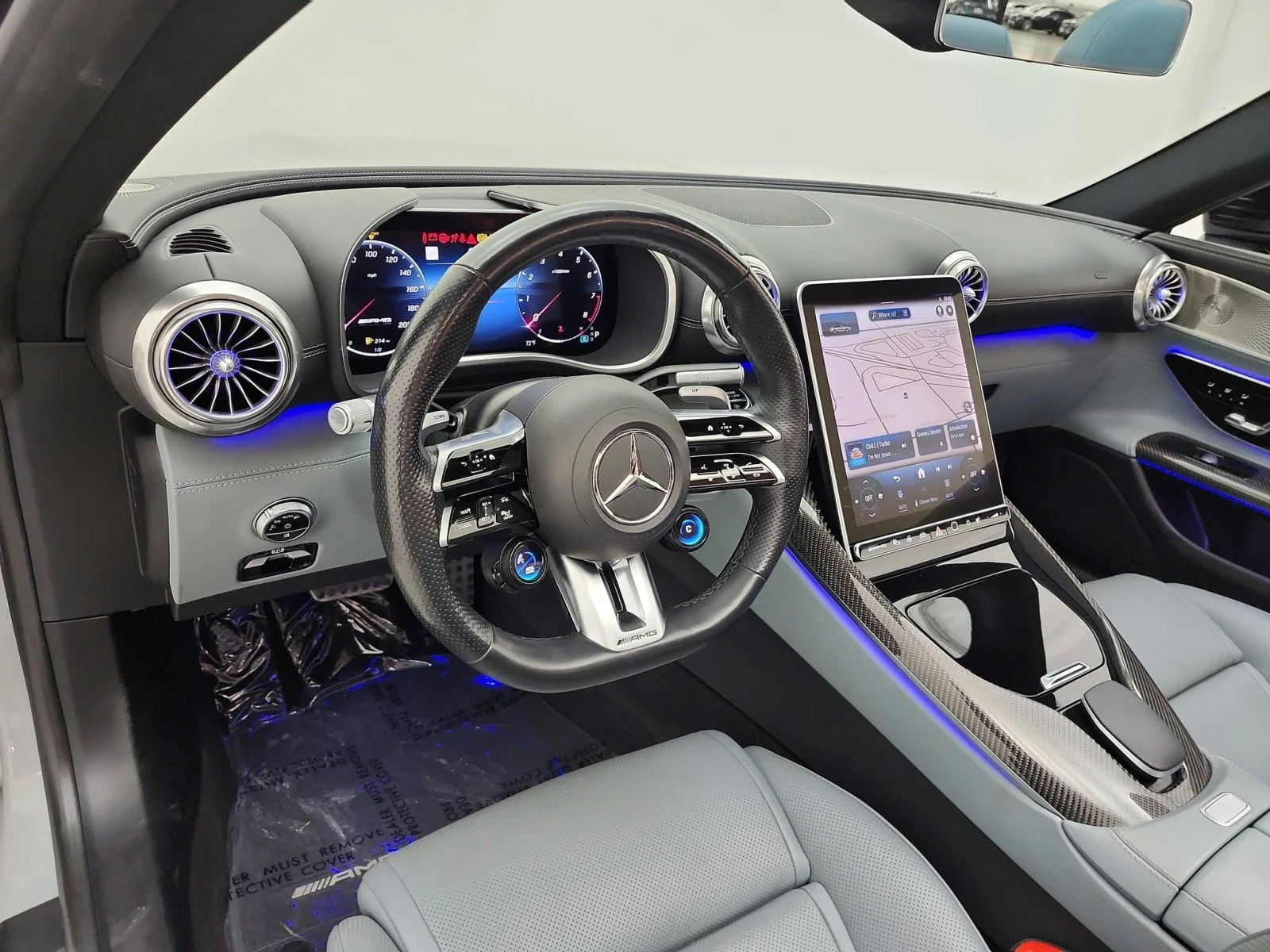 Certified Used 2022 MANUFAKTUR Alpine Grey Mercedes-Benz AMG® SL 55 Roadster image 9