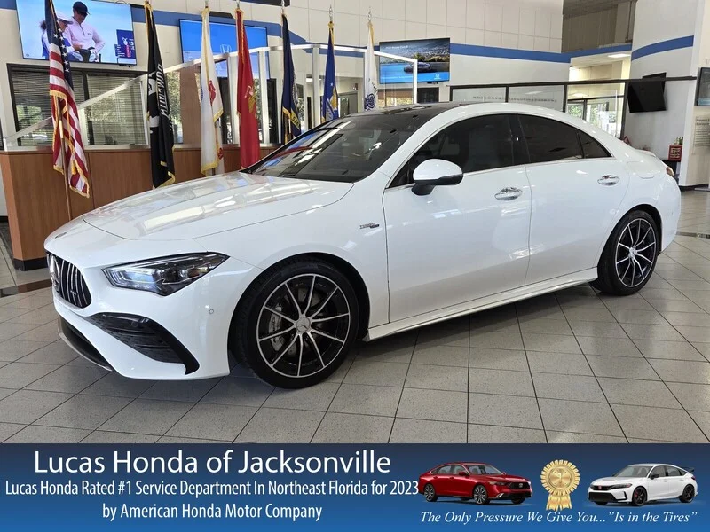 Used 2025 White MERCEDES-BENZ AMG® CLA 35 4MATIC COUPE image 1