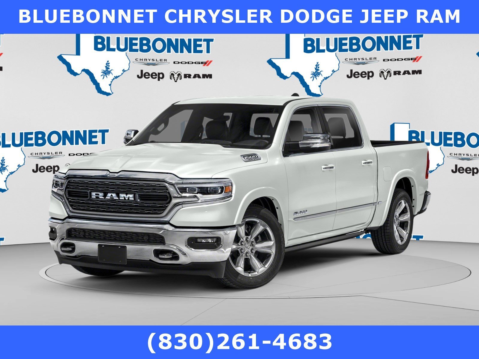 Used 2021 Bright White Clearcoat Ram Limited image 1