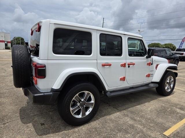 Used 2021 Bright White Clearcoat Jeep Unlimited Sahara image 5