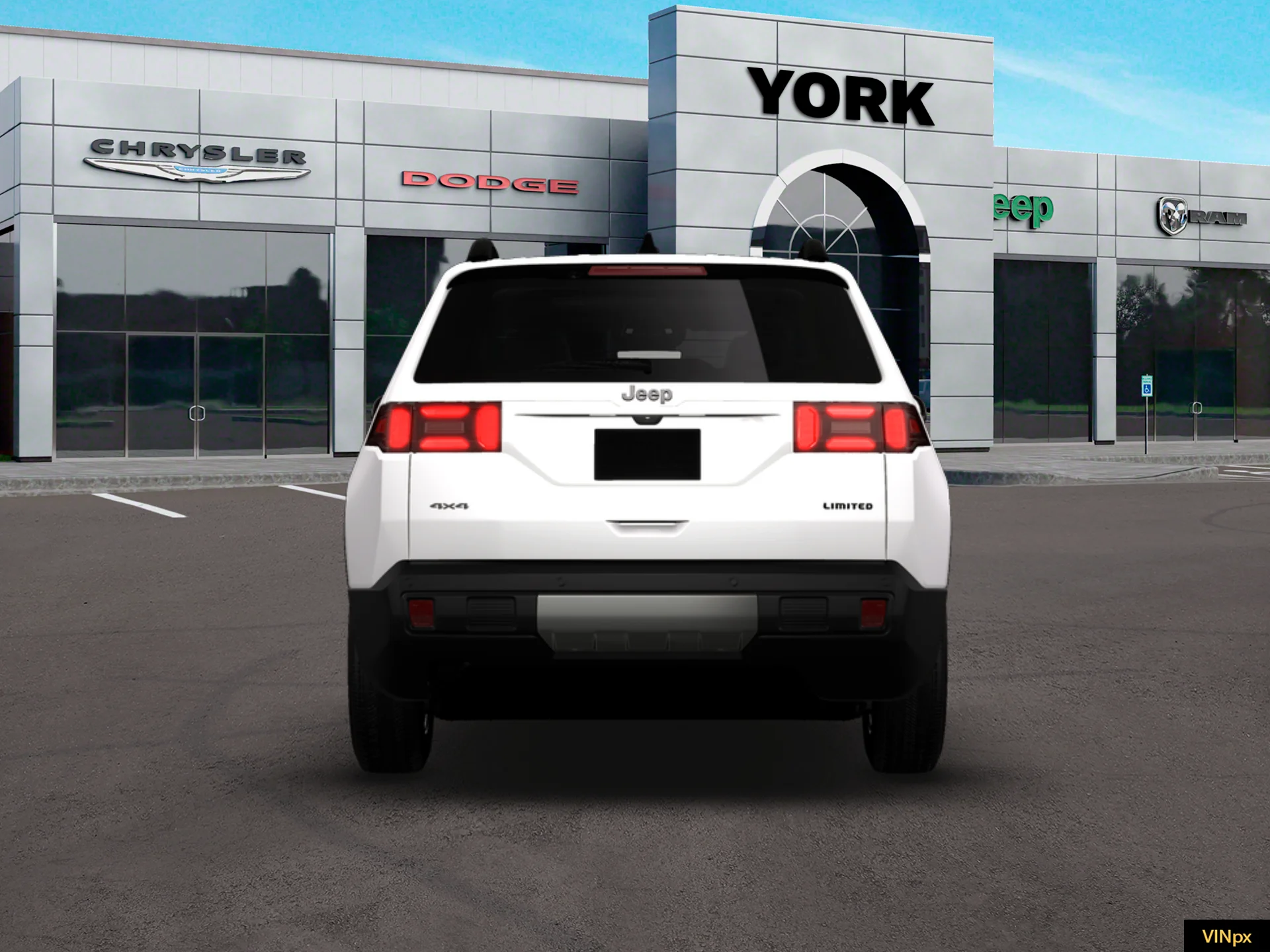 New 2026 Bright White Clear-Coat Exterior Paint Jeep Limited image 6