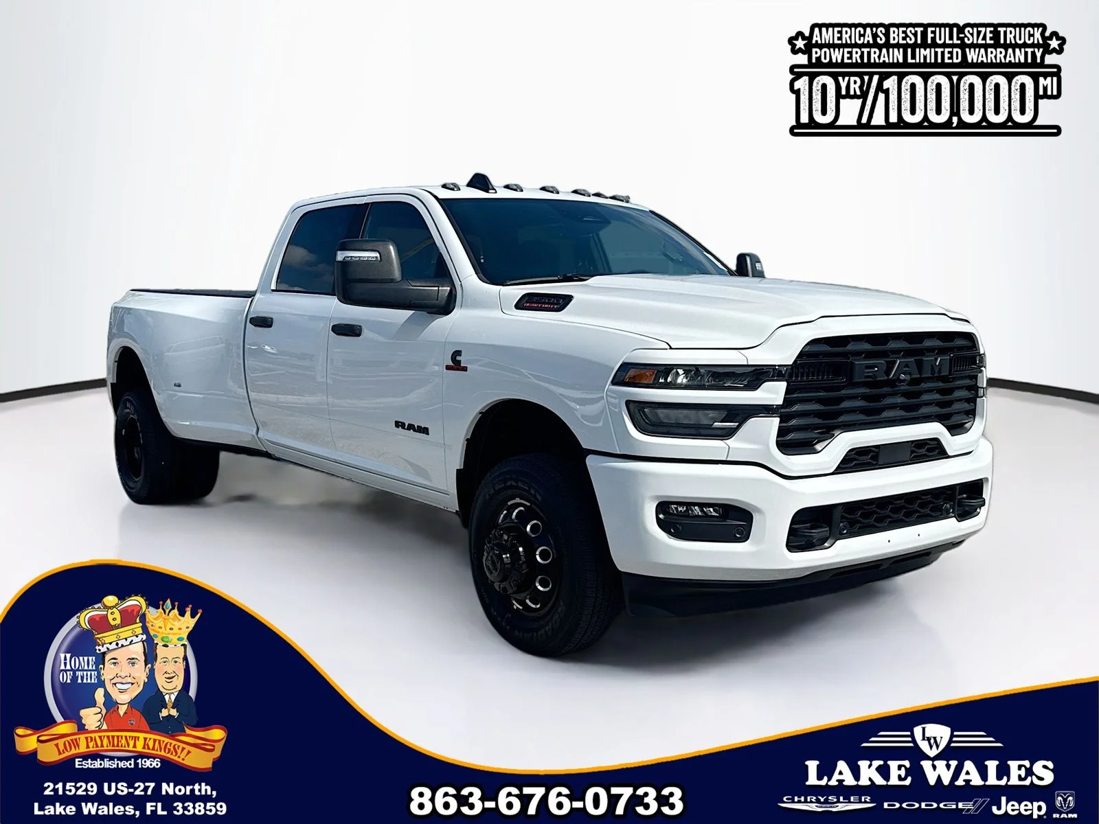New 2026 Bright White Clear-Coat Exterior Paint RAM Big Horn image 1