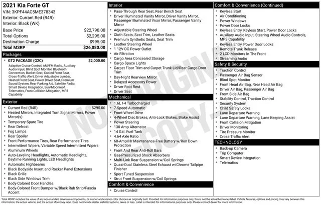 Used 2021 Red Kia GT image 16