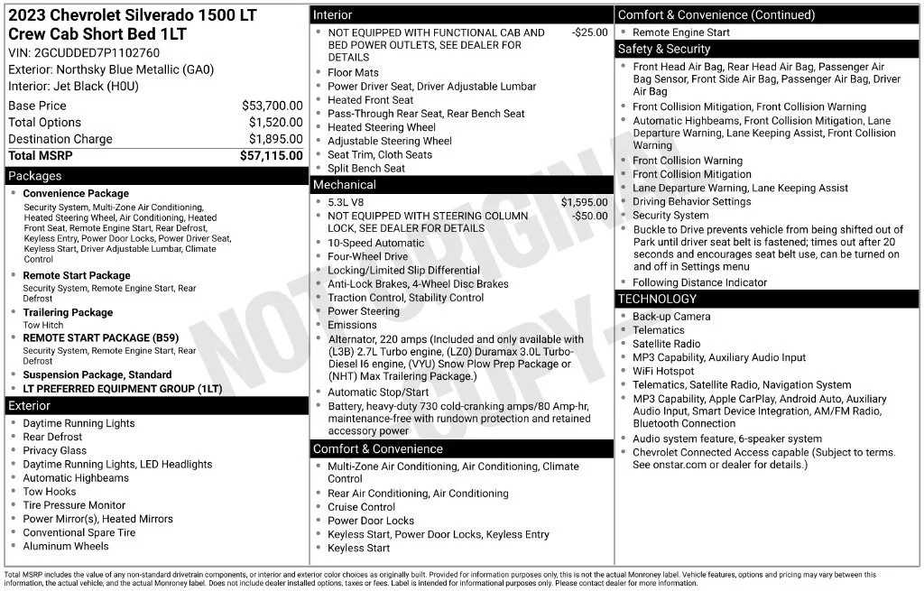 Used 2023 NORTHSKY BLUE METALLIC Chevrolet LT image 5