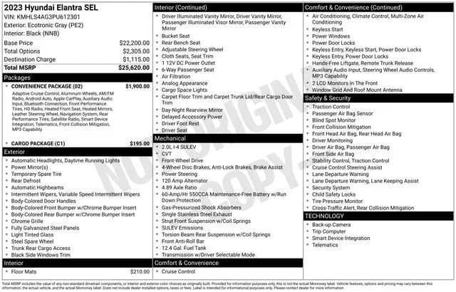 Used 2023 Gray Hyundai SEL image 37