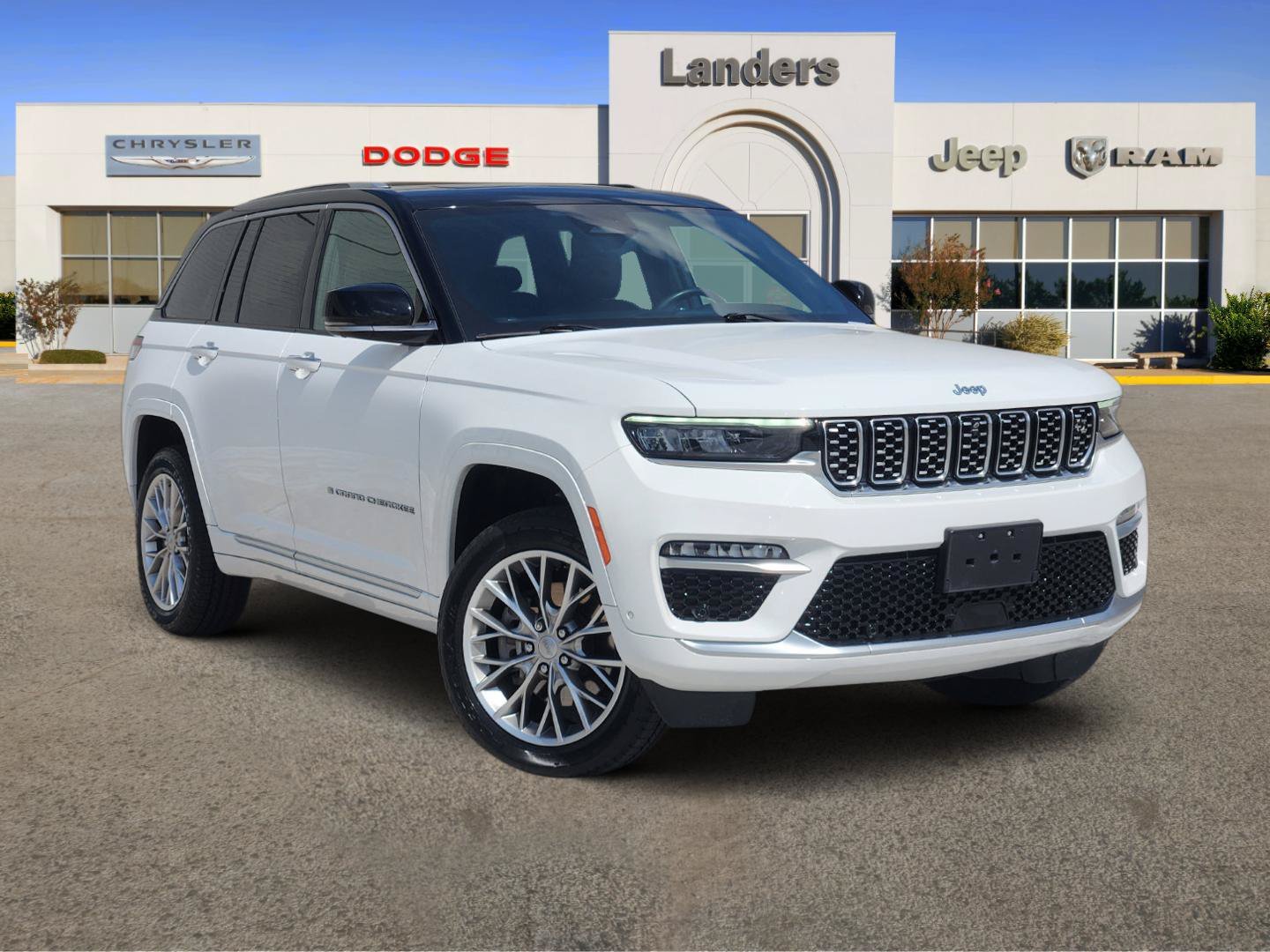 Used 2023 Bright White Clearcoat Jeep Summit image 1