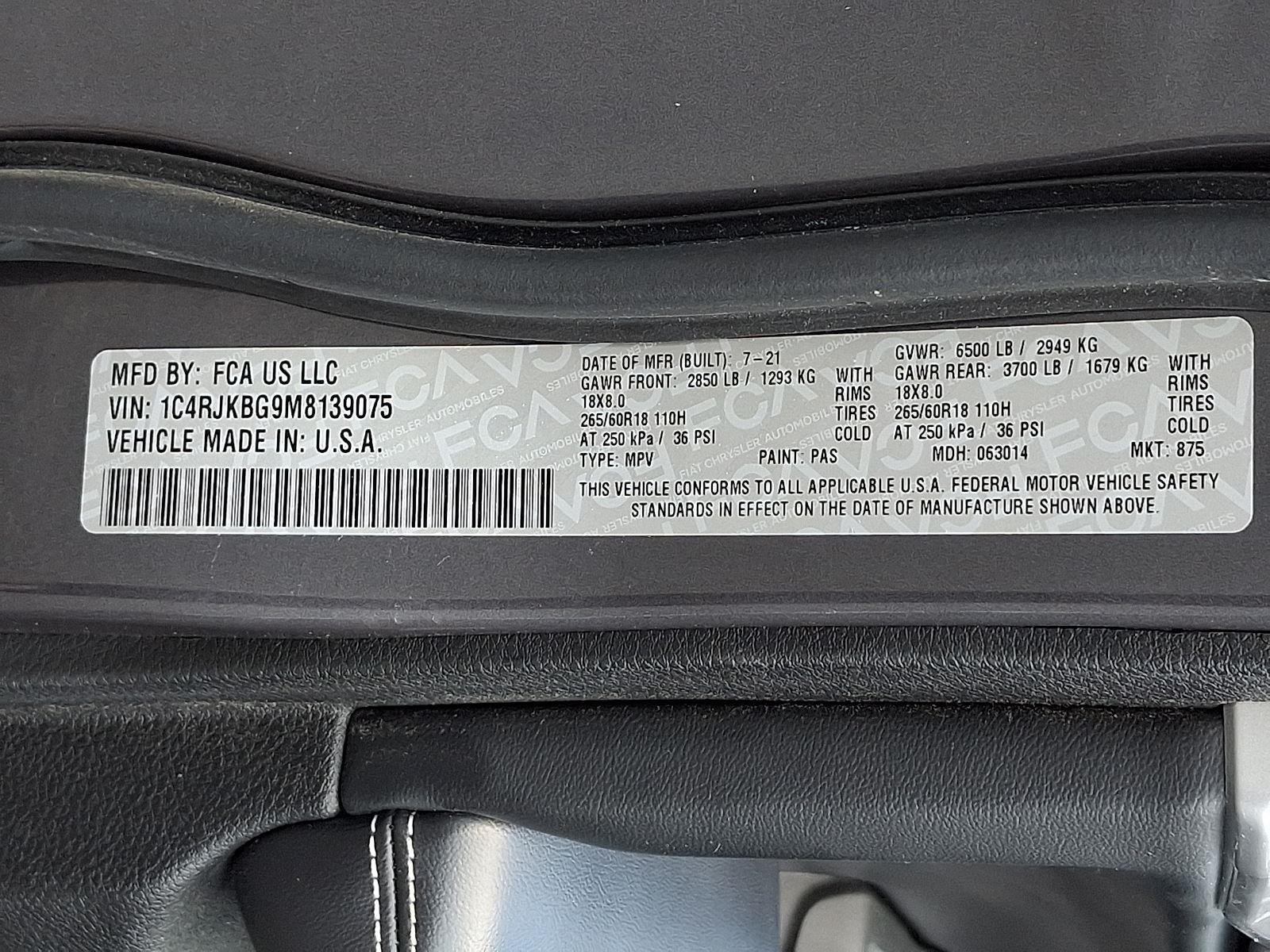 Used 2021 Baltic Gray Metallic Clearcoat Jeep Limited image 28