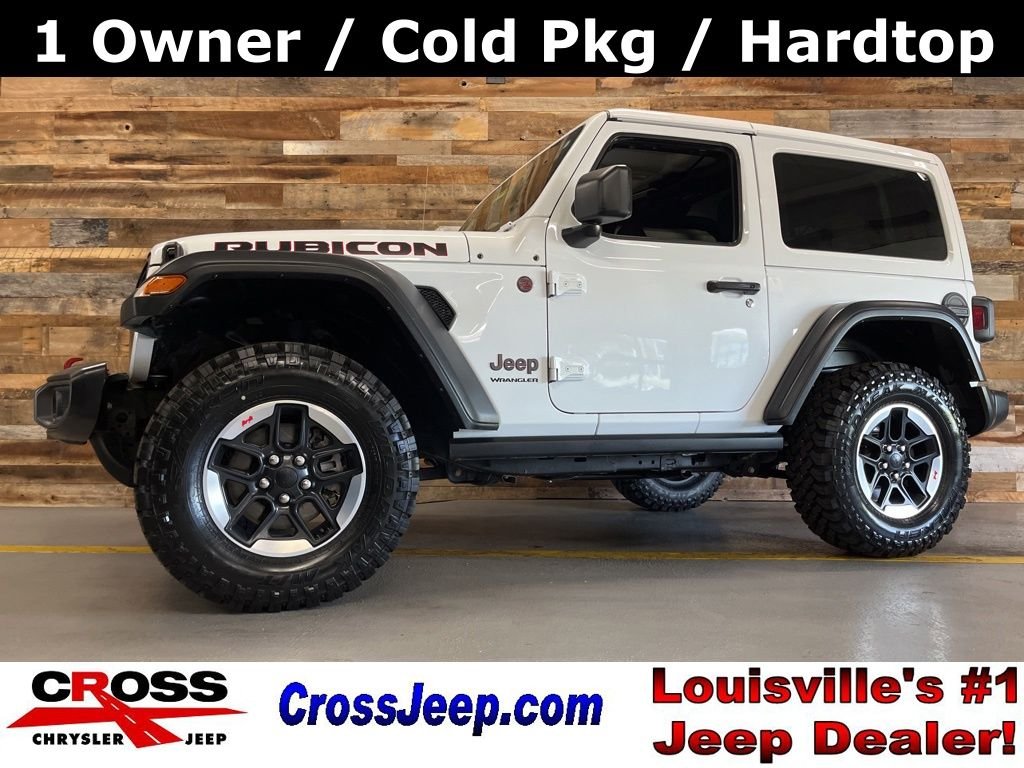 Used 2022 Bright White Clearcoat Jeep Rubicon image 1