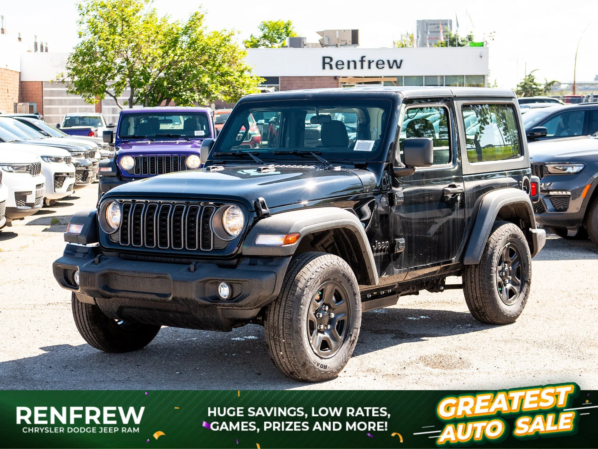 New 2026 Black Jeep Sport* 2 Door 4x4, Turbo image 1