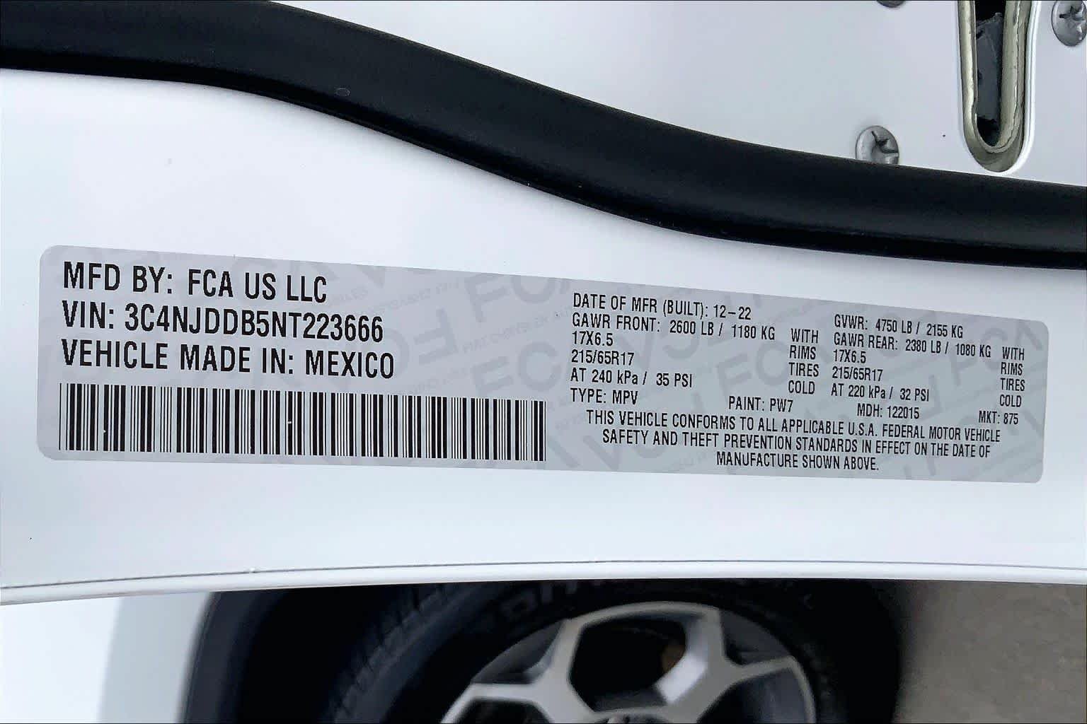 Used 2022 Bright White Clearcoat Jeep Trailhawk image 37