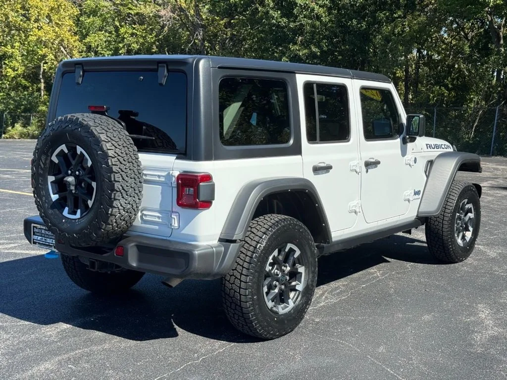 Used 2024 Bright White Clearcoat Jeep Rubicon 4xe image 4