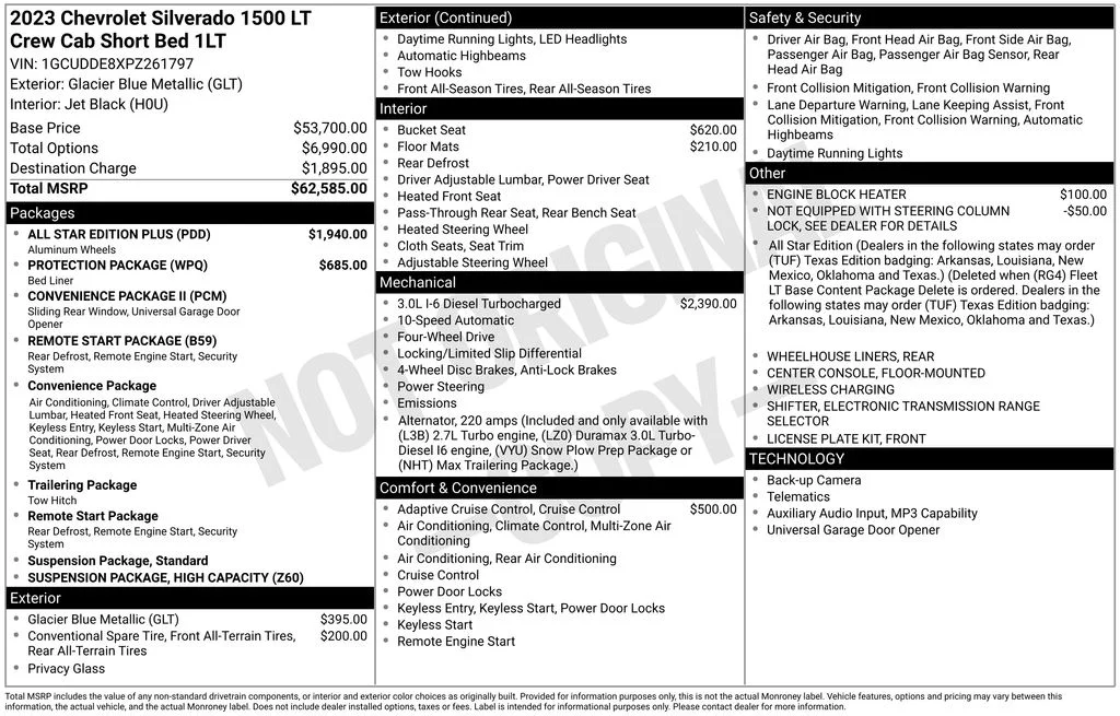 Used 2023 Blue Chevrolet LT image 2