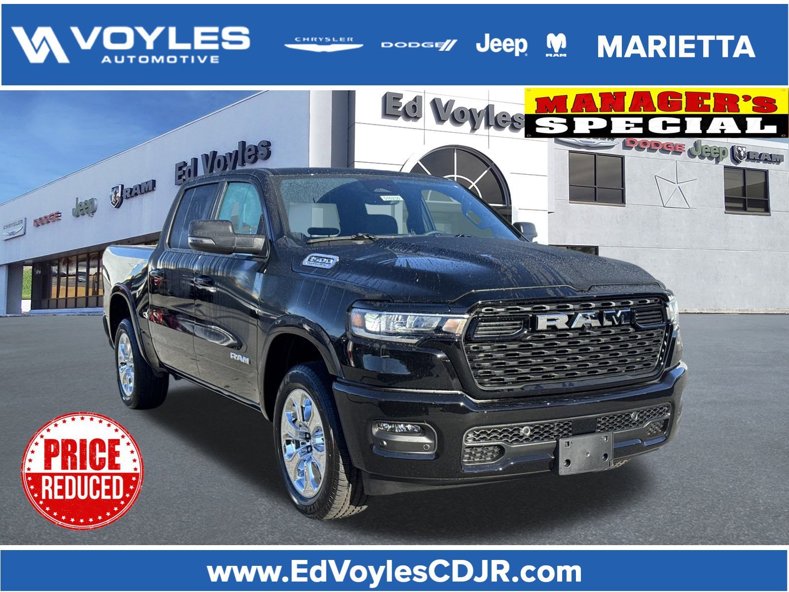 New 2026 Diamond Black Crystal Pearl-Coat Exterior Paint RAM Big Horn/Lone Star image 1
