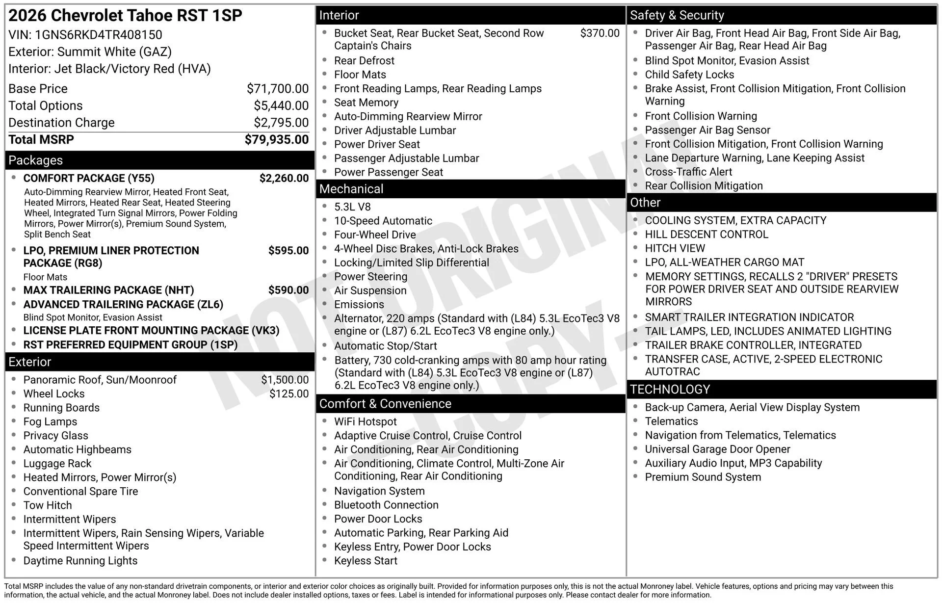 2026 Chevrolet Tahoe RST - Photo 3
