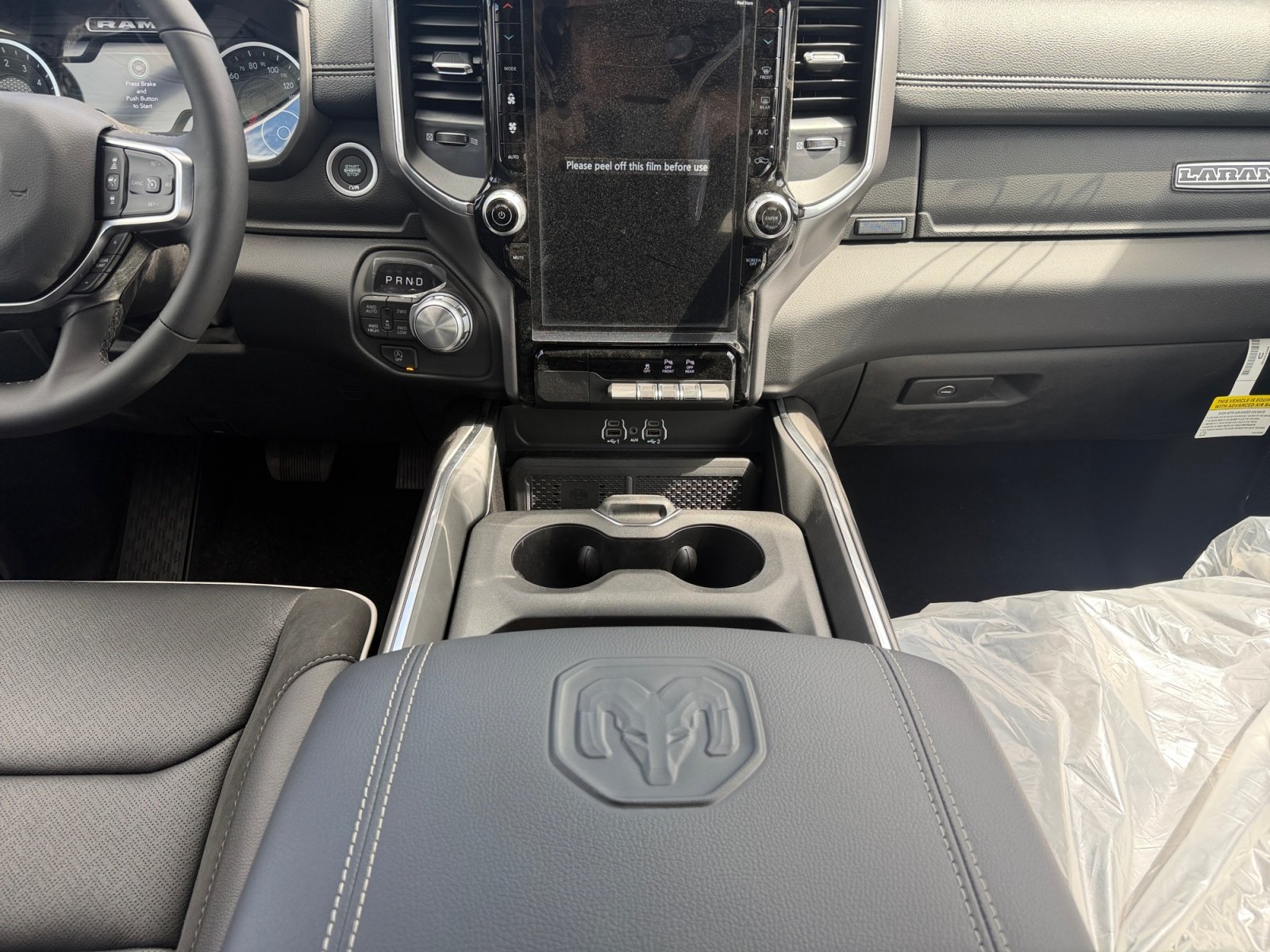 New 2026 Bright White Clear-Coat Exterior Paint RAM Laramie 4x4 Crew Cab 5