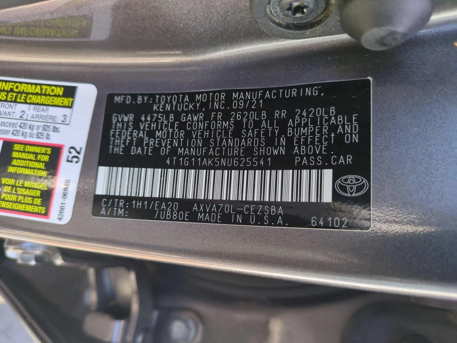 Used 2022 Predawn Gray Mica Toyota SE image 37
