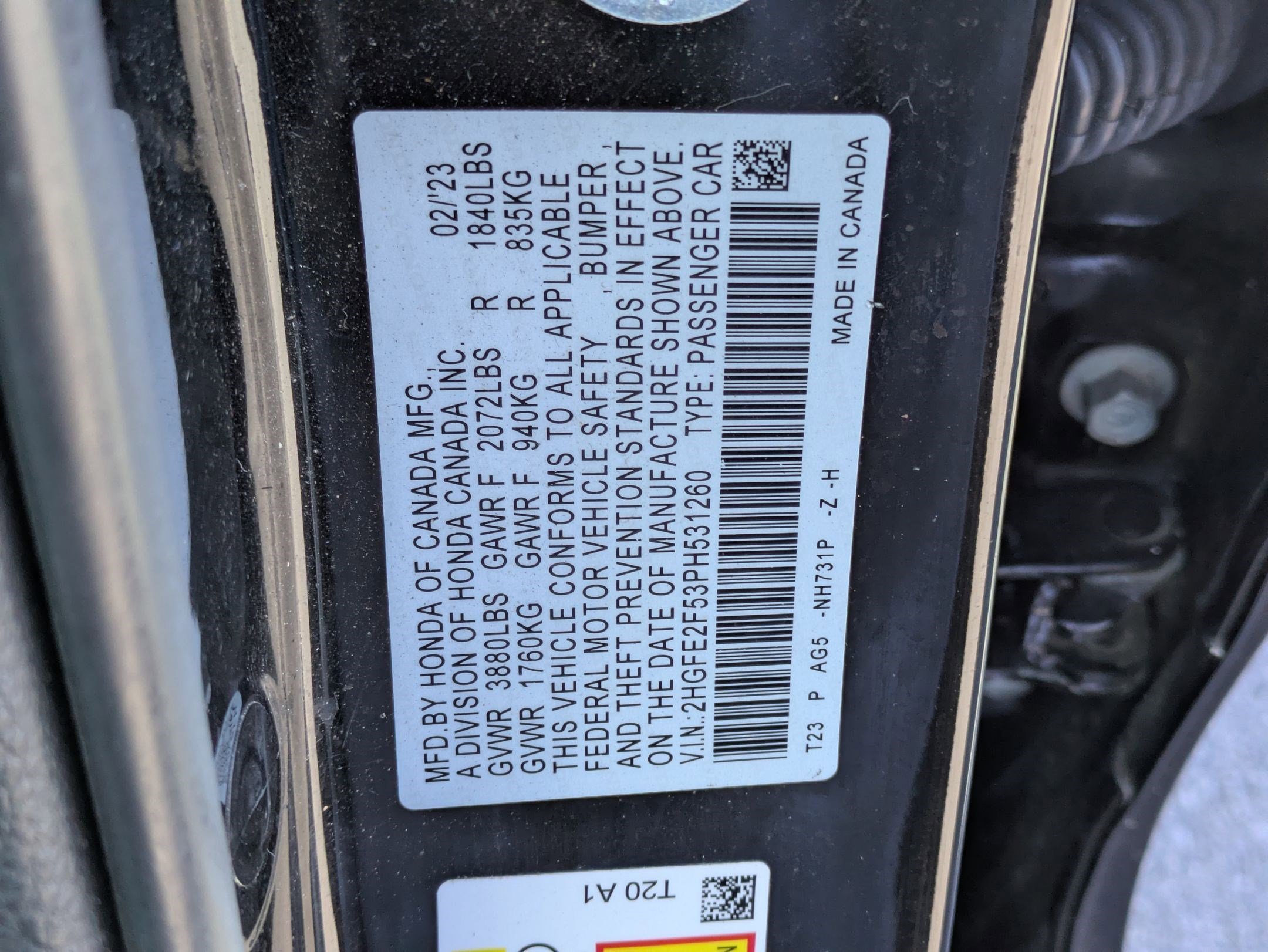 Used 2023 Black Honda Sport image 33