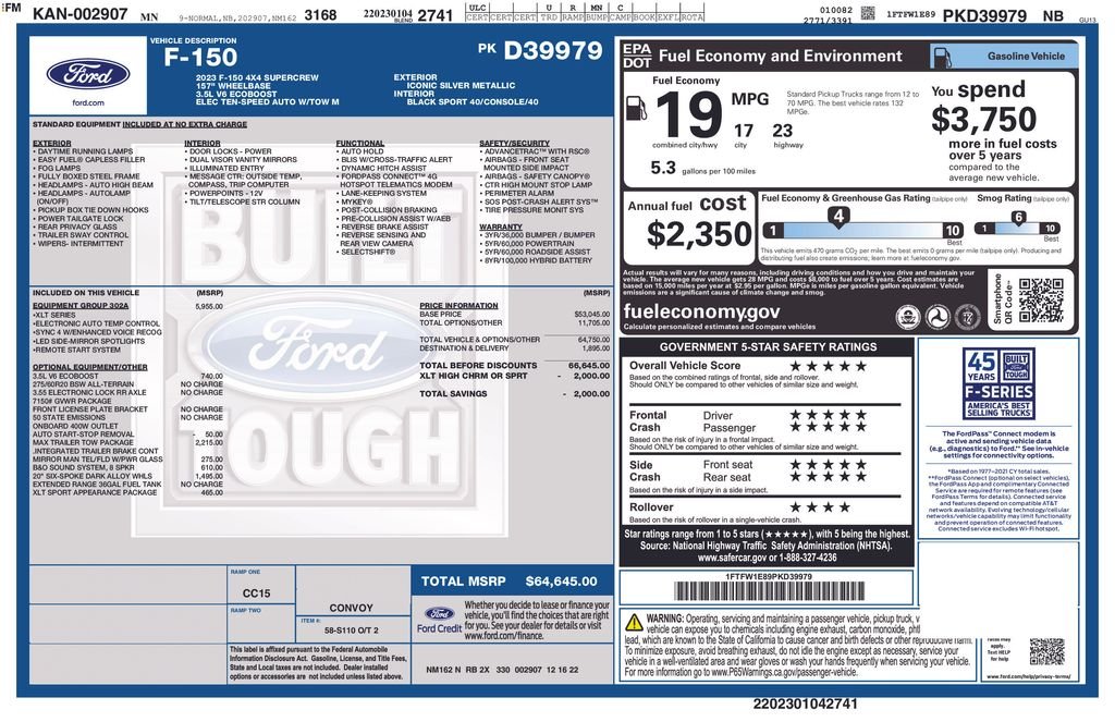 Used 2023 Ford F-150 XLT with VIN 1FTFW1E89PKD39979 for sale in Elk River, Minnesota