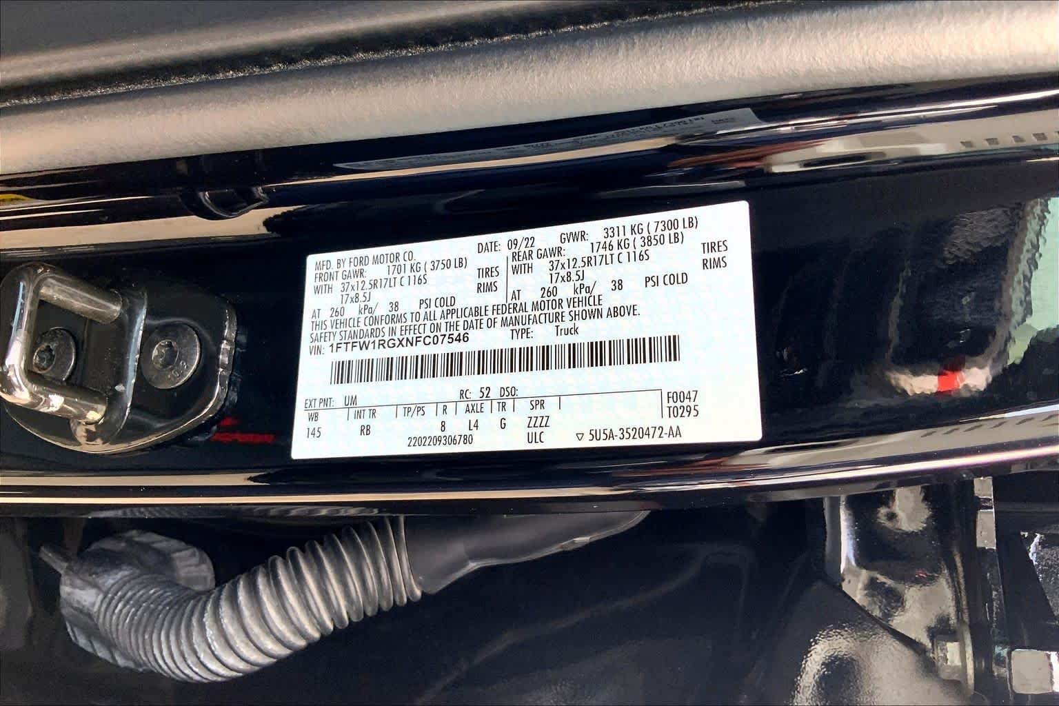 Used 2022 Agate Black Metallic Ford Raptor image 33
